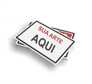PLACA PVC/PS pvc/ps 1mm ou 2mm pequenas 4x0 Adesivada Corte reto 
